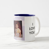 Das kleine Mädchen-Schale des Vatis! Zweifarbige Tasse (VorderseiteRechts)