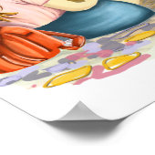 Das kleine Mädchen und sein riesiger Bonzaï. Poster (Ecke)