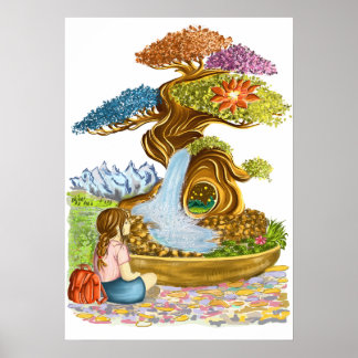 Das kleine Mädchen und sein riesiger Bonzaï. Poster