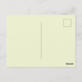 Das kleine Mädchen und sein riesiger Bonzaï. Postkarte (Rückseite)