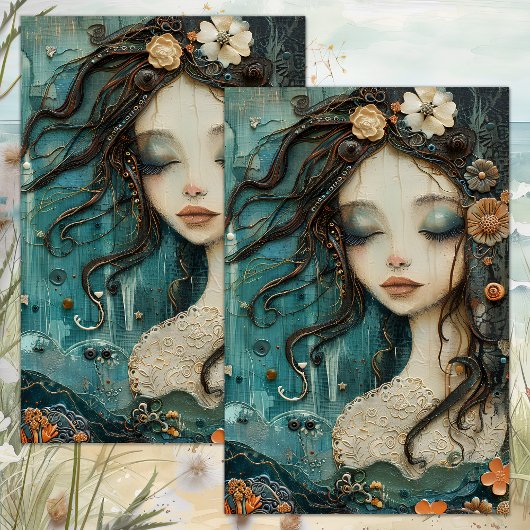 DAS KLEINE MERMAID DECOUPAY TISSUPAPIER SEIDENPAPIER