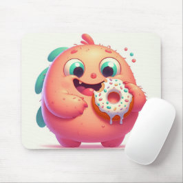 "Das kleine Monster, das Donut frisst" Mousepad