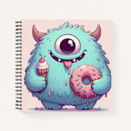 "Das kleine Monster, das Donut frisst" Notizblock