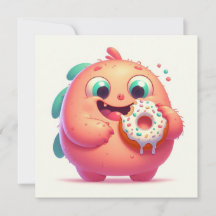 Das kleine Monster, das Donut isst