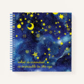 Das kleine Prince Quote and Stars-Notebook Notizblock (Vorderseite)