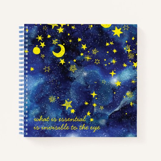 Das kleine Prince Quote and Stars-Notebook Notizblock (Vorderseite)