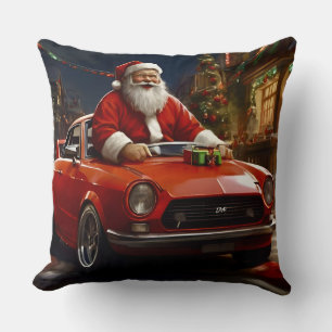 Das kleine rote Konvertible des Weihnachtsmanns Kissen