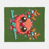 Das kleine rote Monster des Weihnachtsmanns Fleecedecke (Vorderseite (Horizontal))