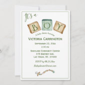 Das kleine Rustikale Baby Einladung (Vorderseite)