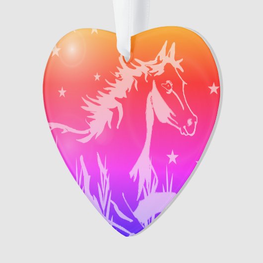 Das kleine süße Pony, die Regenbogenfarben Ornament (Vorderseite)
