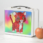 Das kleine Tiger Rot Metall Brotdose (Beispiel)