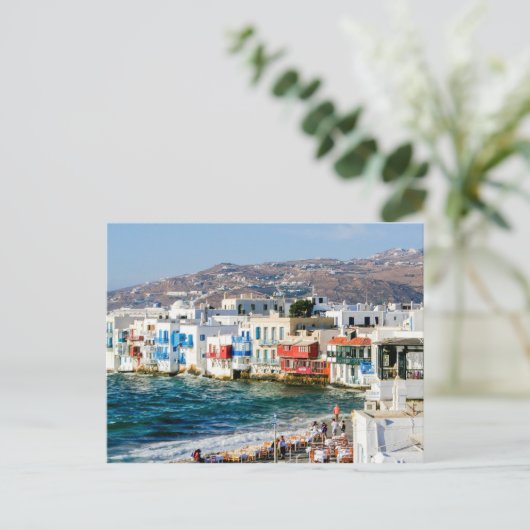 Das kleine Venedig, die Insel Mykonos. Postkarte (Stehend Vorderseite)