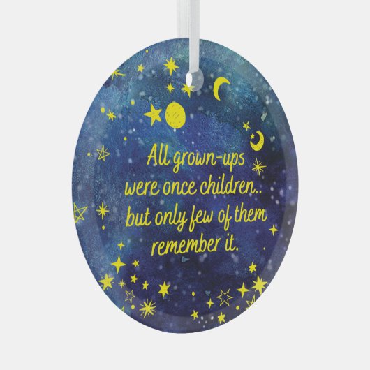 Das kleine Zitat des Prinzen mit Sternen Ornament Aus Glas (Vorderseite Rechts)