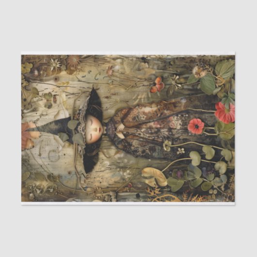 DAS KLEINSTE WALDBREITPAPIER FÜR DIE DEKOUPAGE SEIDENPAPIER (Vorderseite)