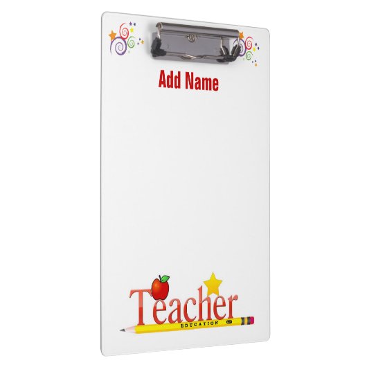 Das Klemmbrett eines Lehrers (Rechts)