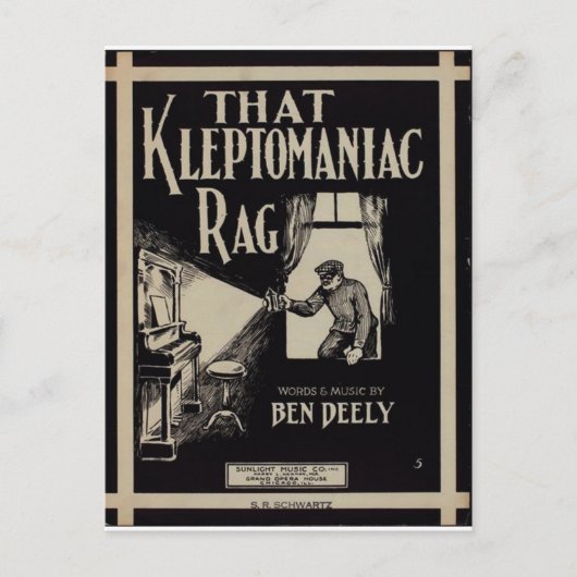 Das Kleptomaniac Rag Postkarte (Vorderseite)