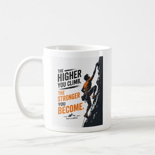 Das Kletterdesign für die Höhen Kaffeetasse (Links)