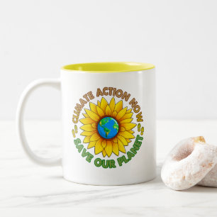 Das Klima-März der Leute für Zweifarbige Tasse