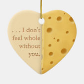 "Das klingt vielleicht zaghaft" Niedliches Romanti Keramik Ornament (Hinten)