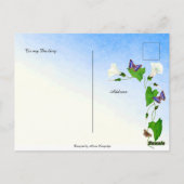 Das Klopfen und die Tür werden geöffnet, der Leine Postkarte (Rückseite)