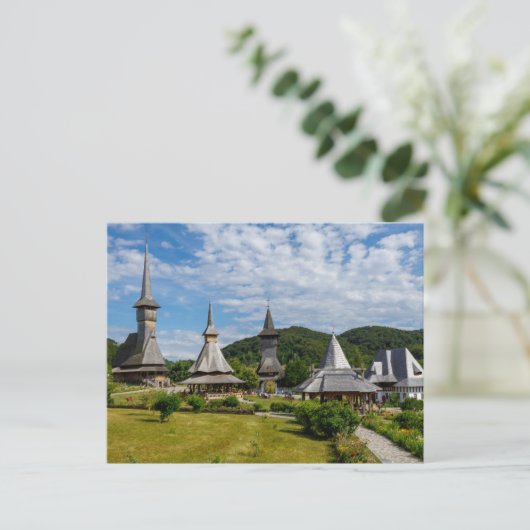 Das Kloster Barsana in Rumänien Postkarte (Stehend Vorderseite)