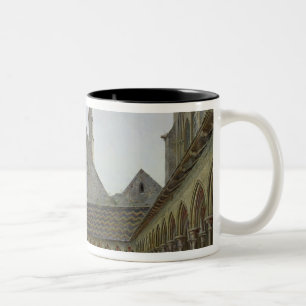 Das Kloster von Mont Saint-Michel Zweifarbige Tasse