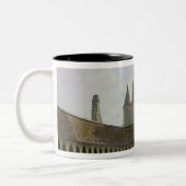 Das Kloster von Mont Saint-Michel Zweifarbige Tasse (Links)