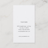 Das Knie-Visitenkarte-Schablone der Frau Visitenkarte (Rückseite)