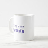 Das Knittern ist meine Leidenschaft Kaffeetasse (Vorderseite Links)