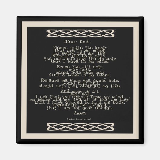 Das Knospengebet Magnet (Vorne)