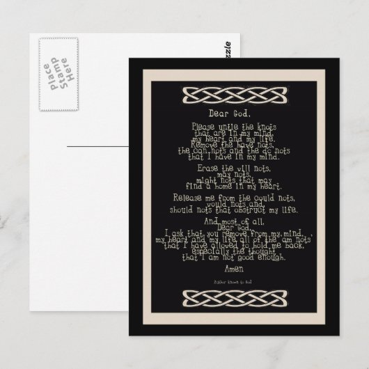 Das Knospengebet Postkarte (Vorne/Hinten)