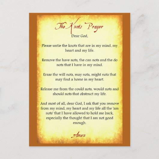 Das Knospengebet Postkarte (Vorderseite)