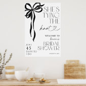 Das Knot Black Bow-Brautparty Welcom Poster (Küche)