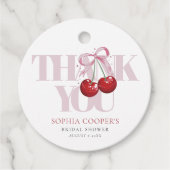 Das Knot-Chic-Brautparty der Modernen Kirsche Geschenkanhänger (Vorderseite)