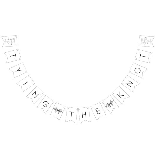 Das Knot-Modern-Script-Brautparty Wimpelkette (Alle)
