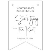 Das Knot-Modern-Script-Brautparty Wimpelkette (Erste Fahne)