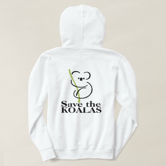 Das Koalas Hoodie Sweatshirt gerettet (Design Rückseite)