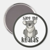Das Koalas-Magnet gerettet Magnet (Vorderseite/Rückseite)
