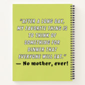 Das Kochbuch des Ultimate Picky Eater für Mütter Notizblock (Rückseite)