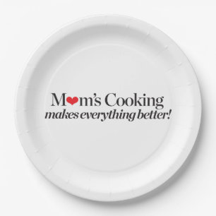 Das Kochen der Mama macht alles besser Pappteller
