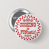 Das Kochen ist FUNtastic Button (Vorne & Hinten)