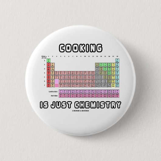 Das Kochen ist gerade Chemie (Periodensystem) Button (Vorderseite)
