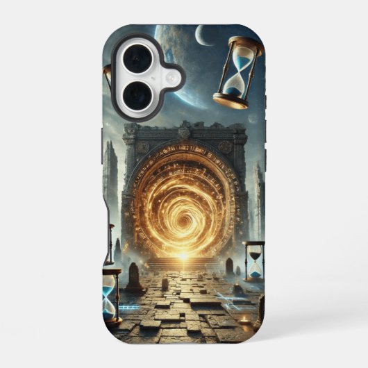 Das kolossale Tor der Zeit iPhone 16 Hülle (Rückseite)