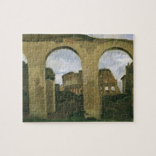 Das Kolosseum durch die Arkaden in Rom, Italien ge Puzzle