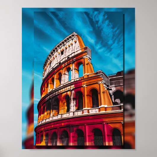 Das Kolosseum: Eine lebendige Hommage an die römis Poster (Vorne)