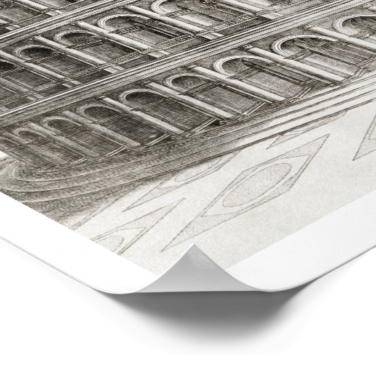 Das Kolosseum, erbaut in AD 80 (Gravur) Poster (Ecke)