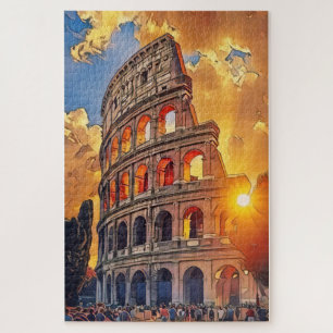 Das Kolosseum-Gemälde am Sunset Rome Italy Puzzle