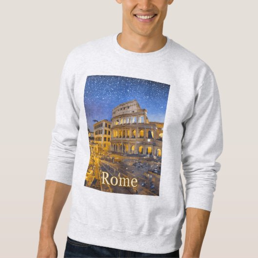 Das Kolosseum in Rom in der Nacht Sweatshirt (Vorderseite)