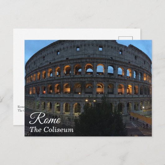 Das Kolosseum, Rom, Italien bei Dusk - Postkarte (Vorne/Hinten)