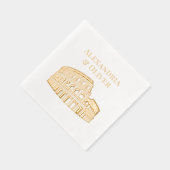 Das Kolosseum Rom Italien Paare Namen Servietten Mit Folie (Rechts)